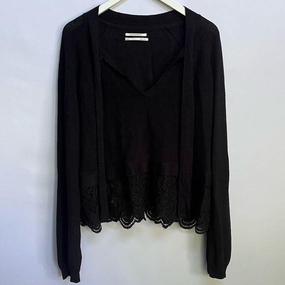 NWT Anthropologie Lace Knit Tunic Sweater XL - Picture 9 of 11